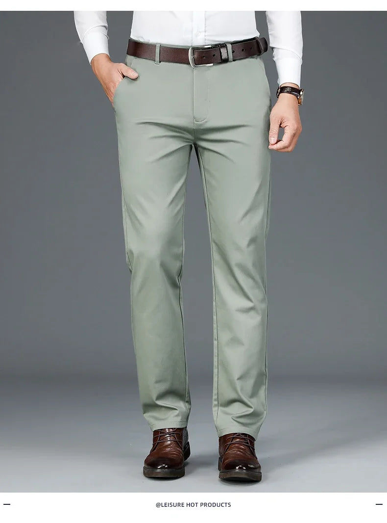 Men’s Bamboo Fiber Trousers – Year-Round Classic