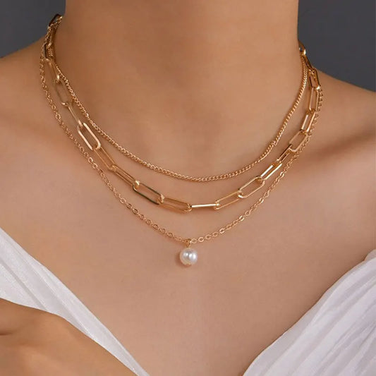 Classic Pearl Layered Necklace