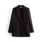 TRAF Women’s Blazer – Classic Tailored Elegance Black