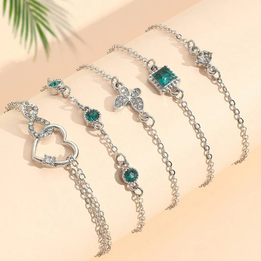 Sparkling Jade Bracelet Set – Timeless Elegance