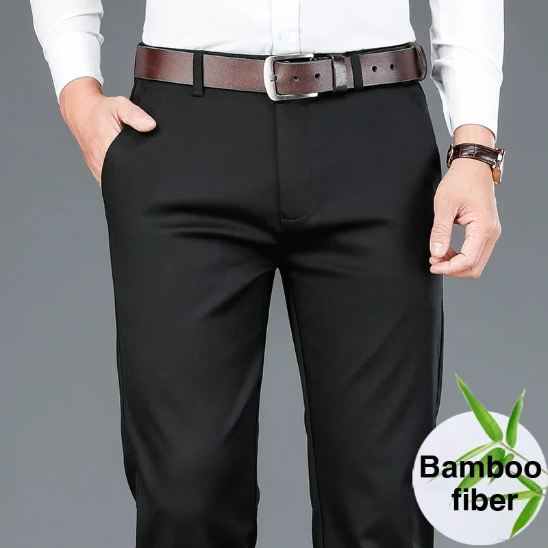 Men’s Bamboo Fiber Trousers – Year-Round Classic