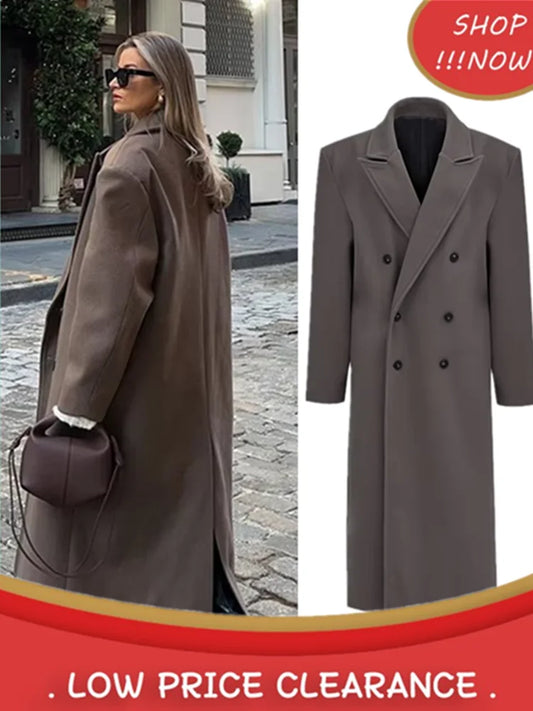 Women's Double-Breasted Overcoat