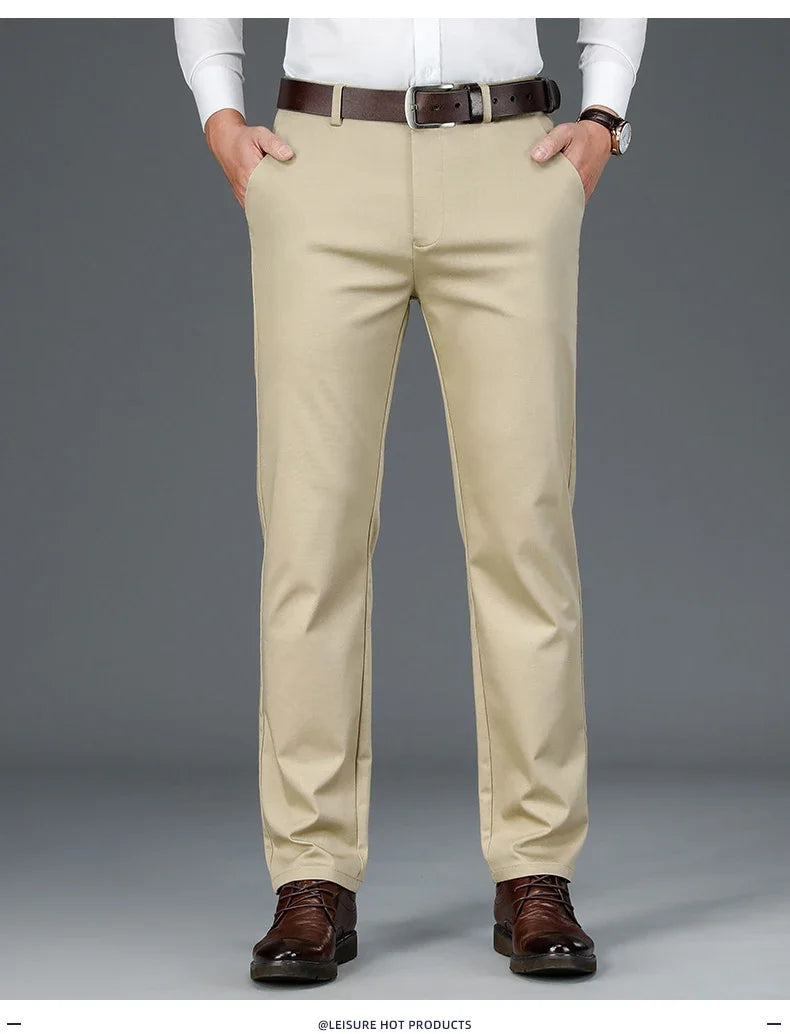 Men’s Bamboo Fiber Trousers – Year-Round Classic