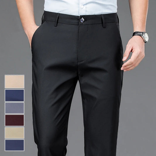 Tailored Stretch Suit Pants – Modern Office Fit