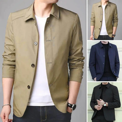 Elegant Men's Business Coat – Classic Fall & Spring Style